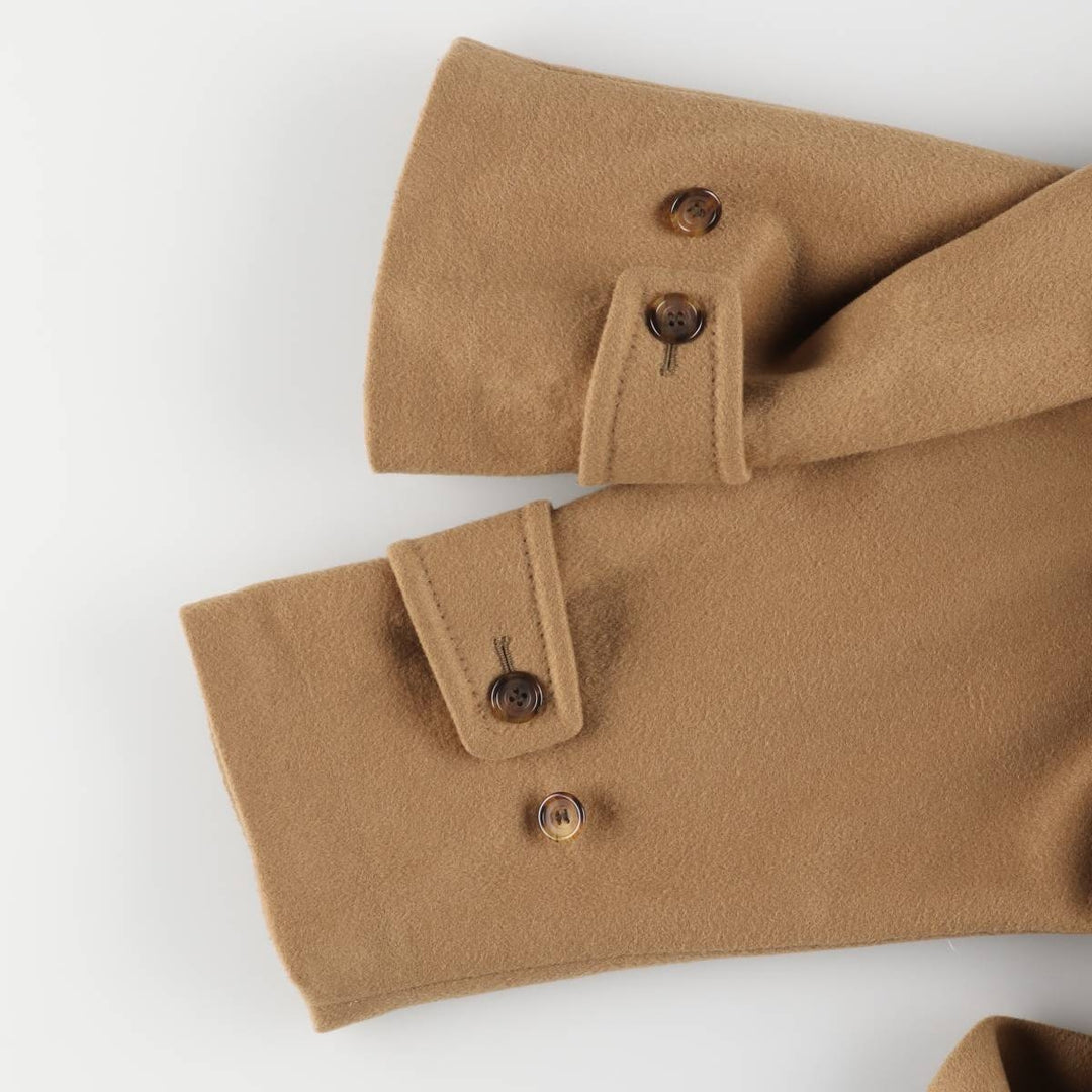 Aquascutum wool long coat, made in the UK, men's size XL Lamb wool beige type brown Vintage Second Hand