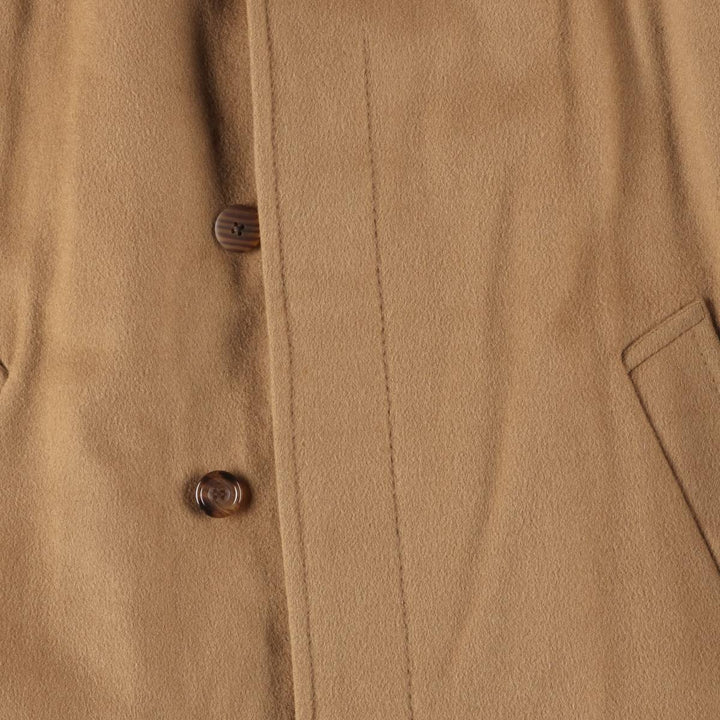 Aquascutum wool long coat, made in the UK, men's size XL Lamb wool beige type brown Vintage Second Hand