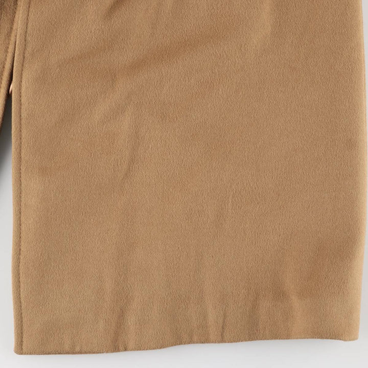 Aquascutum wool long coat, made in the UK, men's size XL Lamb wool beige type brown Vintage Second Hand