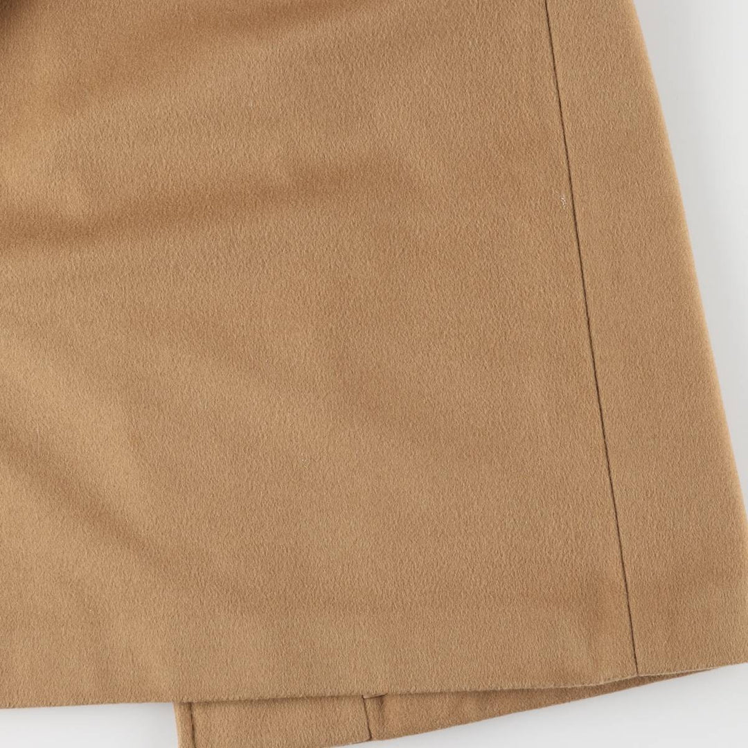 Aquascutum wool long coat, made in the UK, men's size XL Lamb wool beige type brown Vintage Second Hand