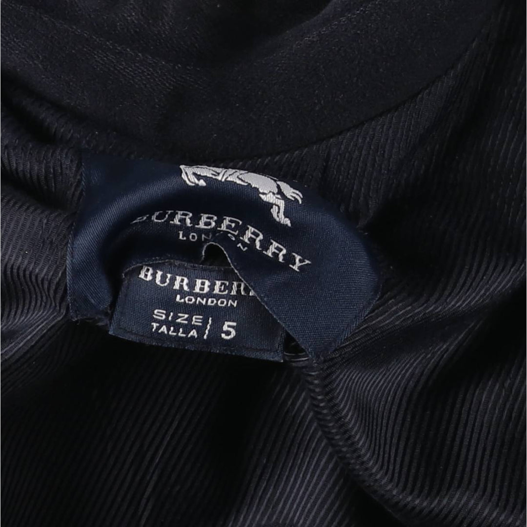 Burberry's wool half coat, made in Spain, size 5 (men's size L) wool navy blue type Vintage Second Hand