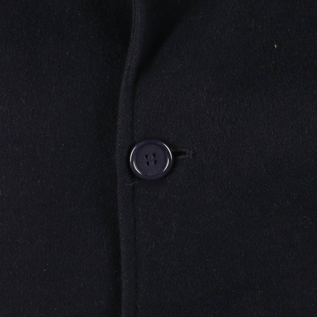 Burberry's wool half coat, made in Spain, size 5 (men's size L) wool navy blue type Vintage Second Hand