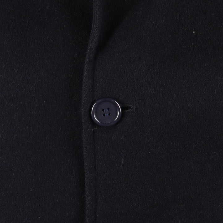 Burberry's wool half coat, made in Spain, size 5 (men's size L) wool navy blue type Vintage Second Hand