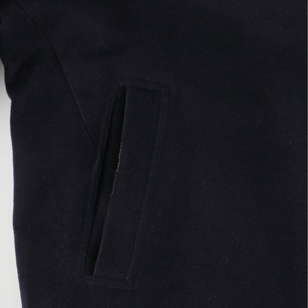 Burberry's wool half coat, made in Spain, size 5 (men's size L) wool navy blue type Vintage Second Hand