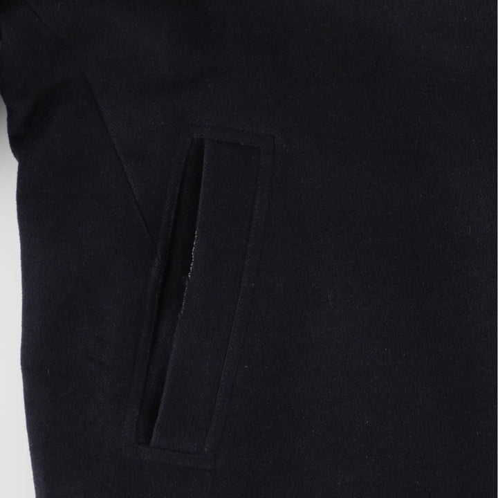 Burberry's wool half coat, made in Spain, size 5 (men's size L) wool navy blue type Vintage Second Hand