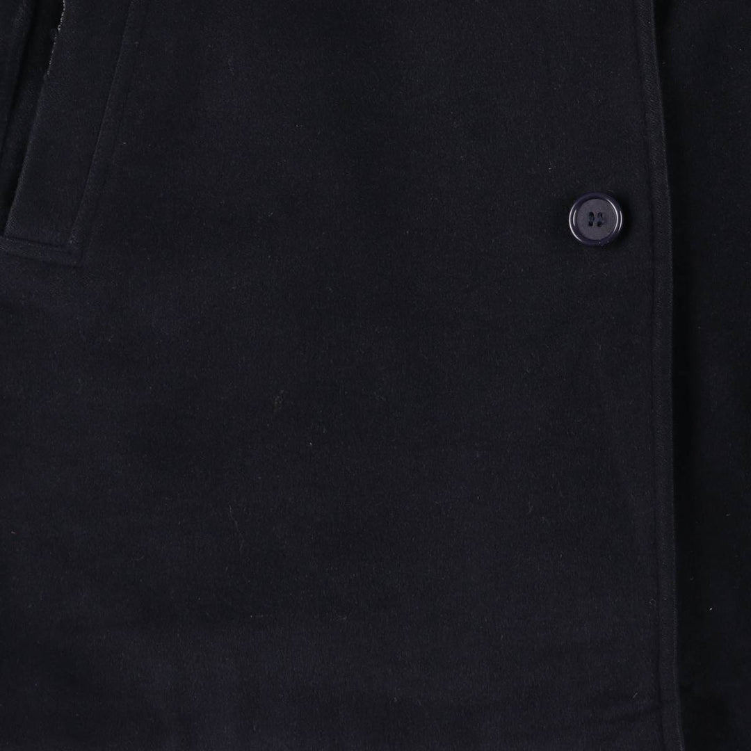 Burberry's wool half coat, made in Spain, size 5 (men's size L) wool navy blue type Vintage Second Hand