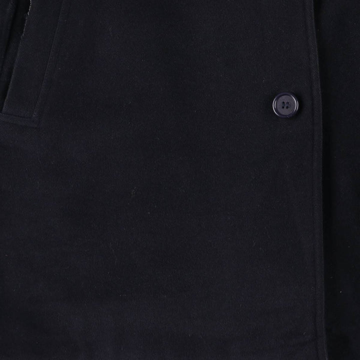 Burberry's wool half coat, made in Spain, size 5 (men's size L) wool navy blue type Vintage Second Hand