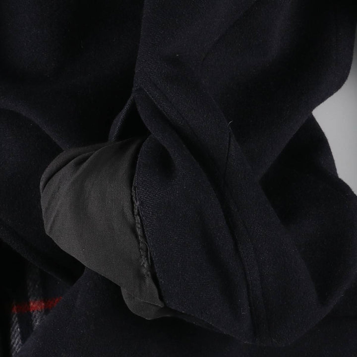 Burberry's wool half coat, made in Spain, size 5 (men's size L) wool navy blue type Vintage Second Hand