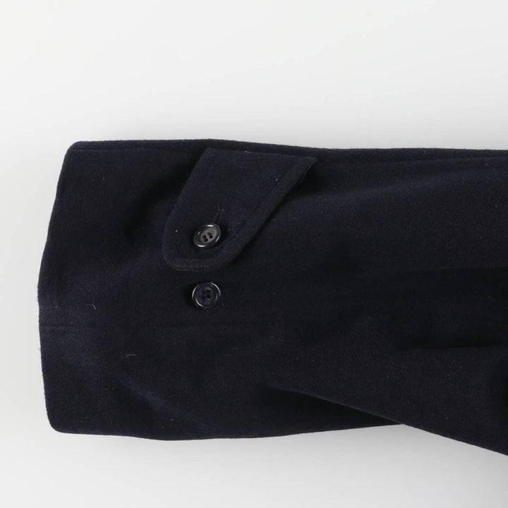Burberry's wool half coat, made in Spain, size 5 (men's size L) wool navy blue type Vintage Second Hand