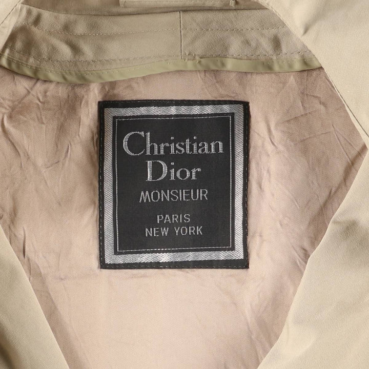 Christian Dior MONSIEUR trench coat, men's size L polyester Beige type Vintage Second Hand