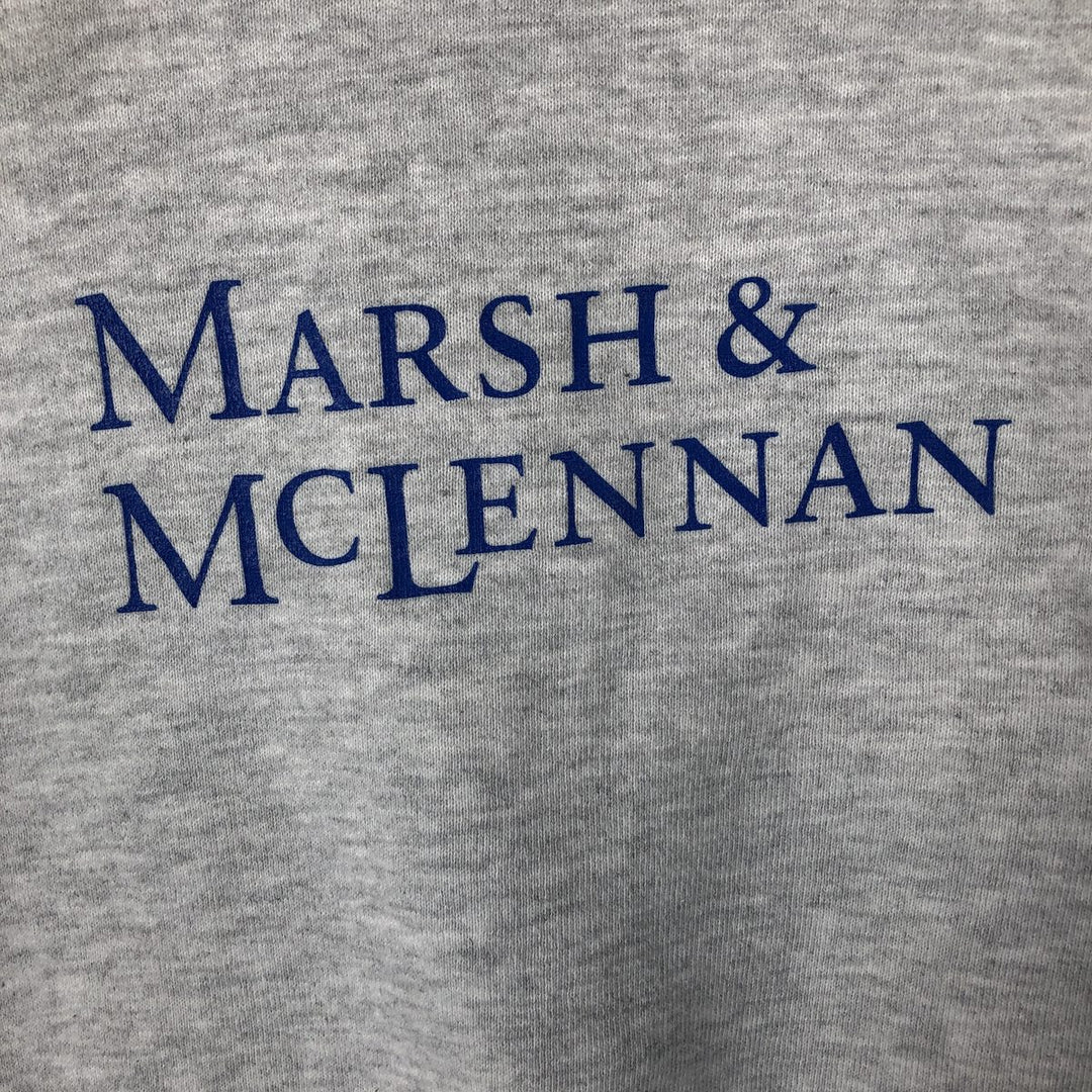 80s-90'S Jerseys Marsh and McLennan Advertising Sweatshirt, Made in USA, Men's Size XL cotton gray type Vintage Second Hand