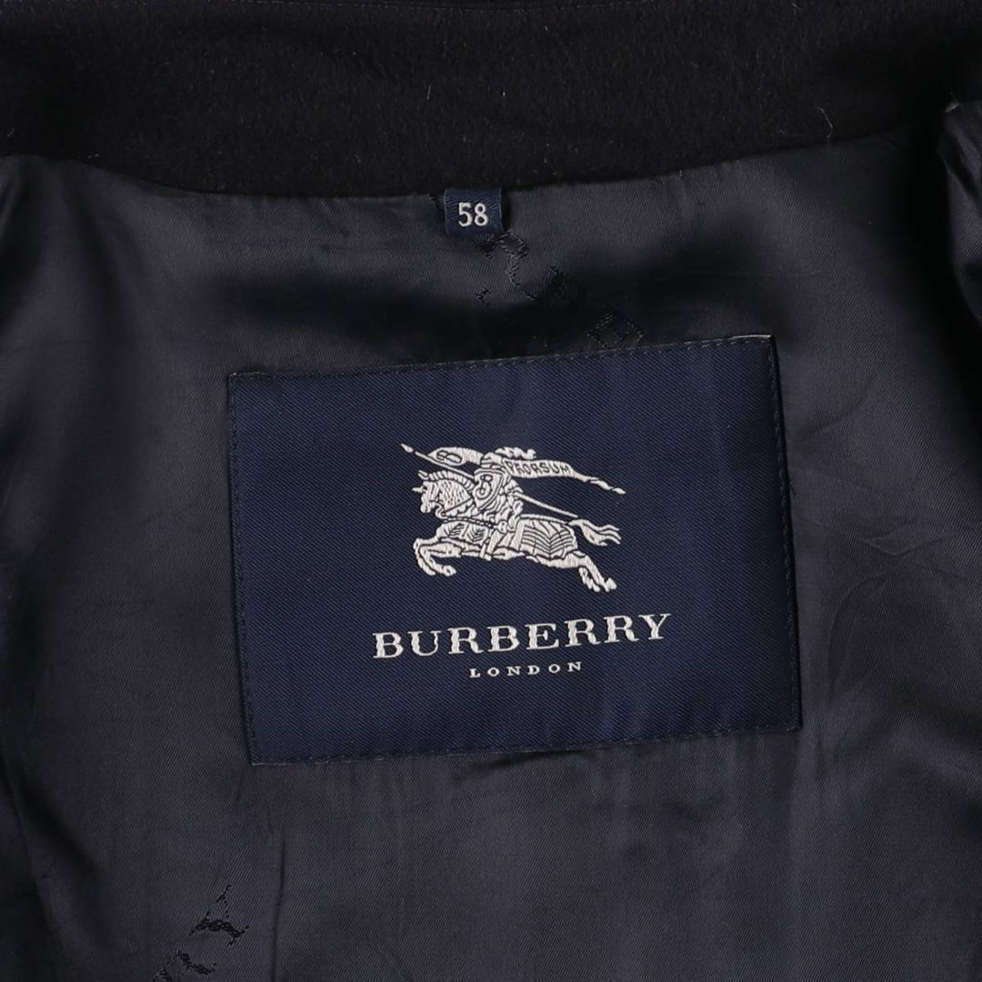 Burberry's BURBERRY LONDON wool half coat, men's size XXL wool navy blue type Vintage Second Hand