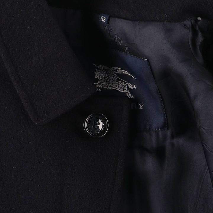 Burberry's BURBERRY LONDON wool half coat, men's size XXL wool navy blue type Vintage Second Hand