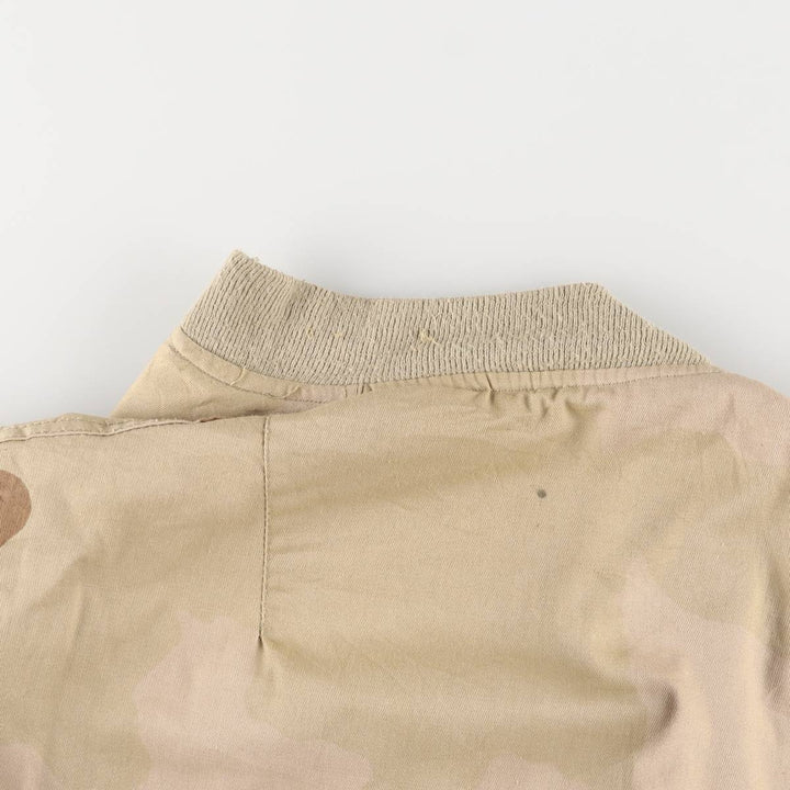 Alpha MA-1 Type Camouflage Pattern 3C Desert Camo Padded Military Flight Jacket, Made in USA, Men's Size XL polyester Khaki type brown Vintage Second Hand