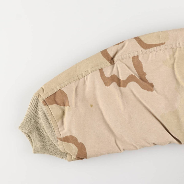 Alpha MA-1 Type Camouflage Pattern 3C Desert Camo Padded Military Flight Jacket, Made in USA, Men's Size XL polyester Khaki type brown Vintage Second Hand