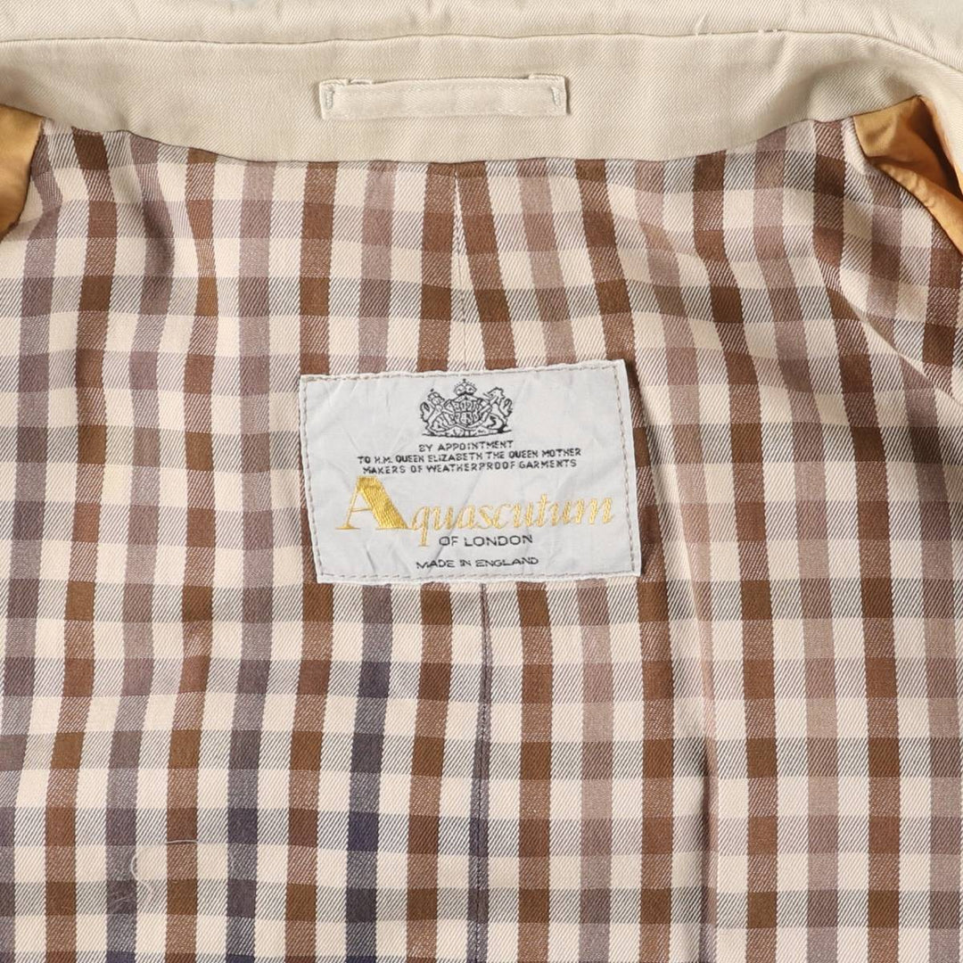 Aquascutum Balmacaan Coat, Made in England, Men's XXL unclear Beige type Vintage Second Hand