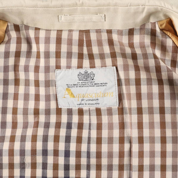 Aquascutum Balmacaan Coat, Made in England, Men's XXL unclear Beige type Vintage Second Hand