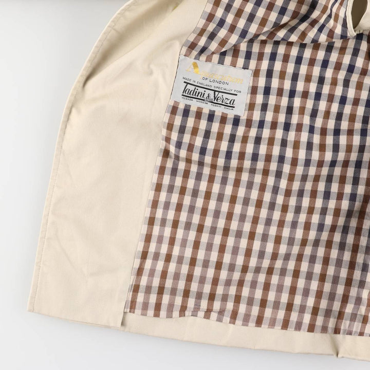 Aquascutum Balmacaan Coat, Made in England, Men's XXL unclear Beige type Vintage Second Hand