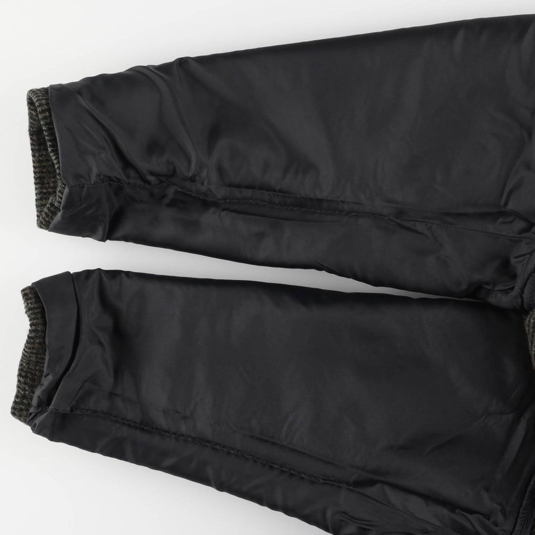 WOOLRICH All-Over Print Wool Long Coat, Made in USA, Men's Size L, Vintage wool Khaki type brown Vintage Second Hand