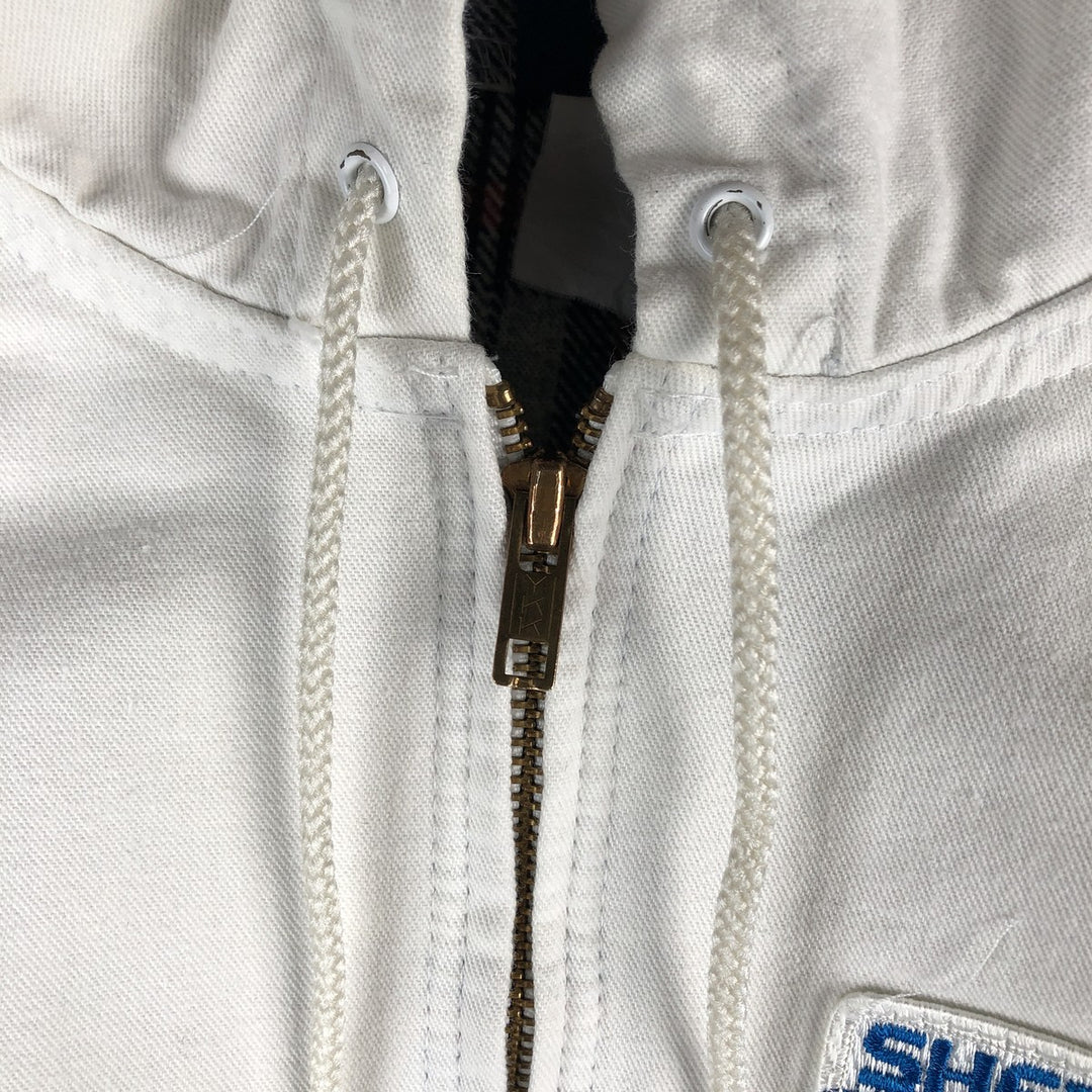 90'S Dickies Sherwin Williams Active Jacket with Hood, Men's Size L unclear white type Vintage Second Hand