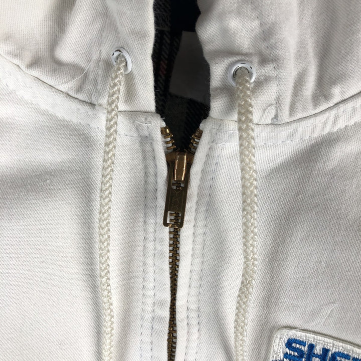 90'S Dickies Sherwin Williams Active Jacket with Hood, Men's Size L unclear white type Vintage Second Hand