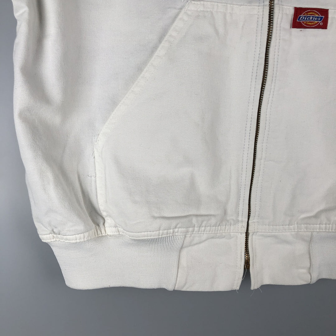 90'S Dickies Sherwin Williams Active Jacket with Hood, Men's Size L unclear white type Vintage Second Hand