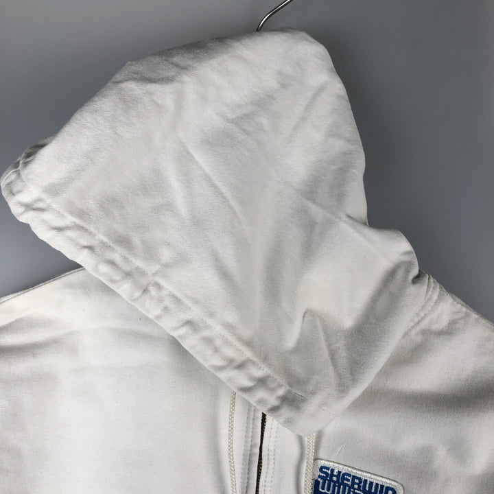 90'S Dickies Sherwin Williams Active Jacket with Hood, Men's Size L unclear white type Vintage Second Hand
