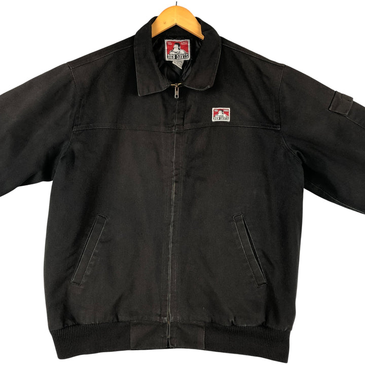 Ben Davis padded work jacket, size L, men's cotton black type Vintage Second Hand