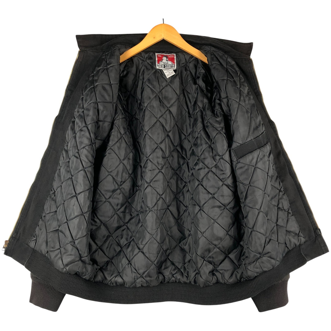 Ben Davis padded work jacket, size L, men's cotton black type Vintage Second Hand