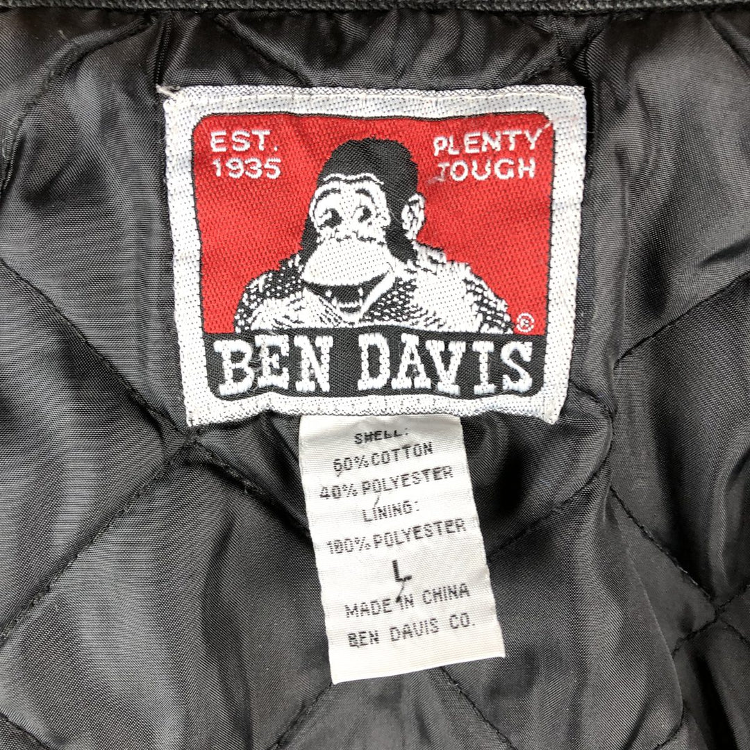 Ben Davis padded work jacket, size L, men's cotton black type Vintage Second Hand