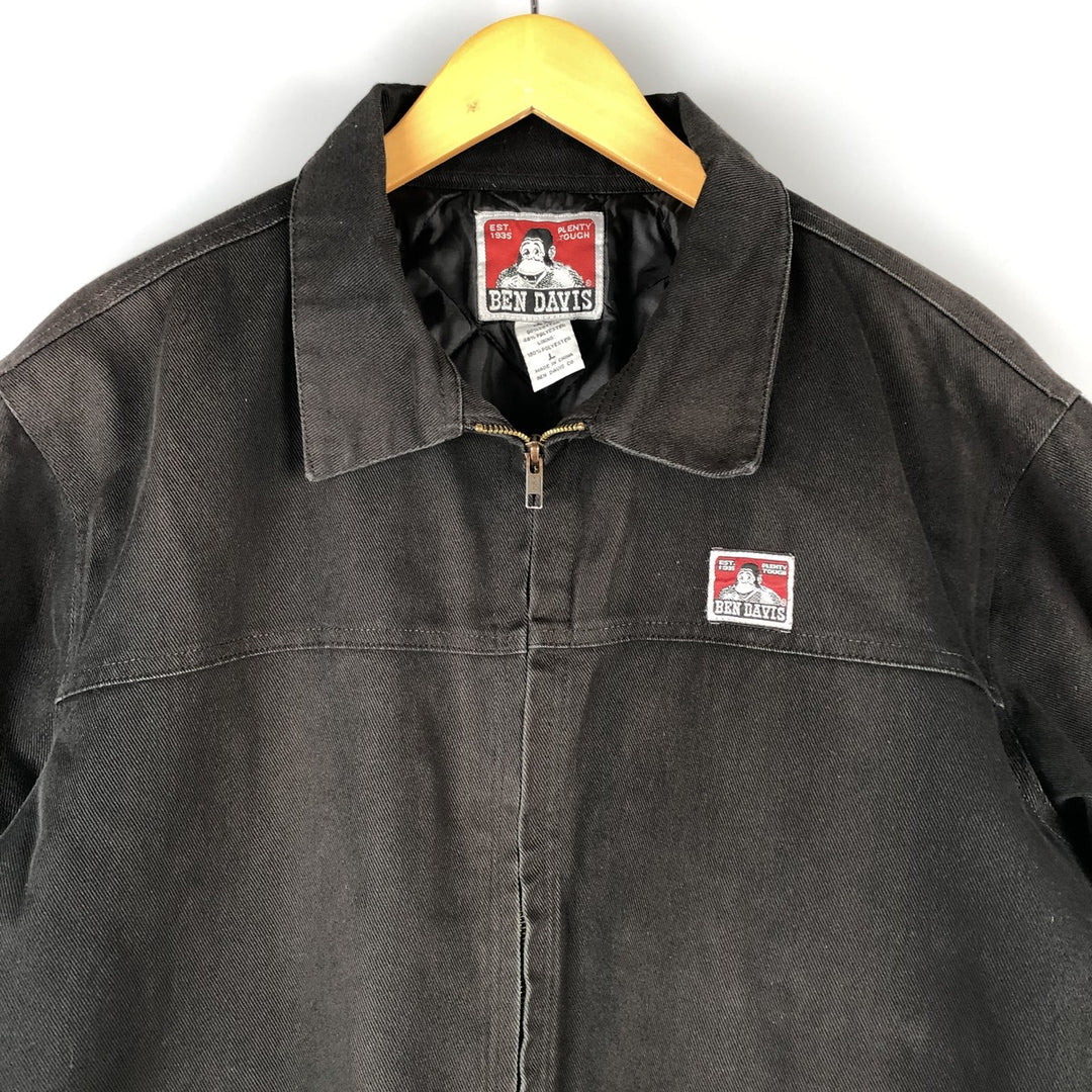 Ben Davis padded work jacket, size L, men's cotton black type Vintage Second Hand