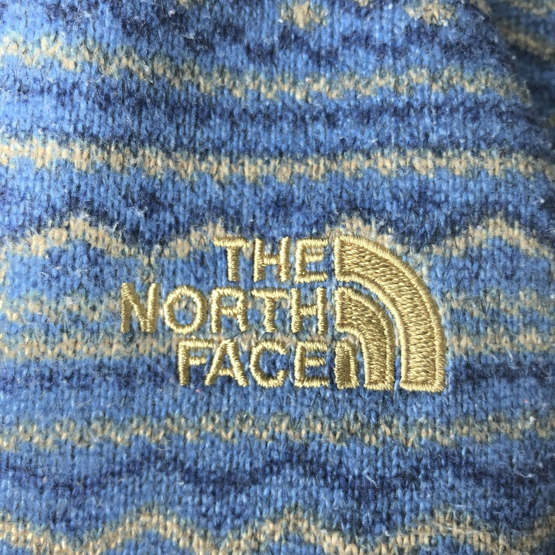 The North Face All-Over Print Reversible Fleece Full-Zip Hoodie, Men's Size L polyester navy blue type Vintage Second Hand