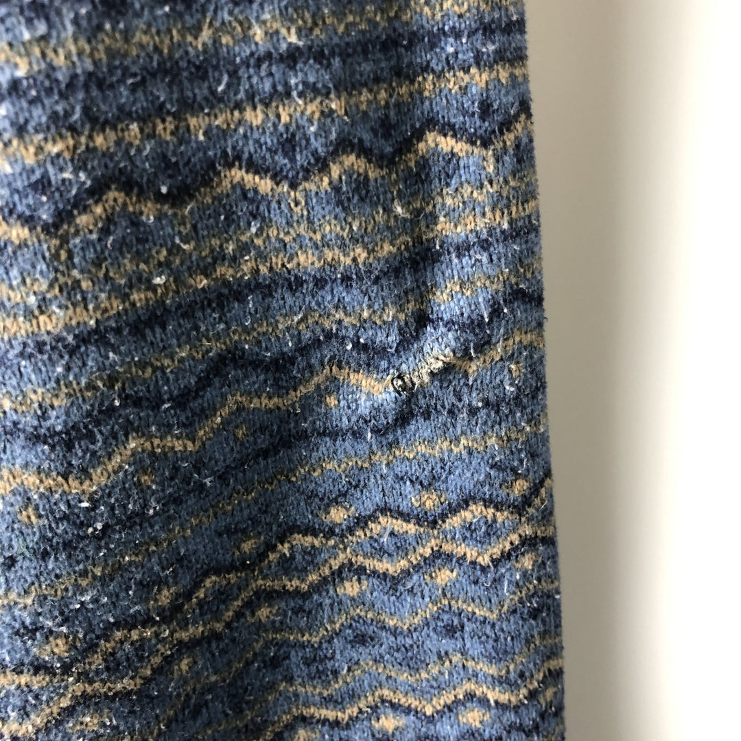 The North Face All-Over Print Reversible Fleece Full-Zip Hoodie, Men's Size L polyester navy blue type Vintage Second Hand