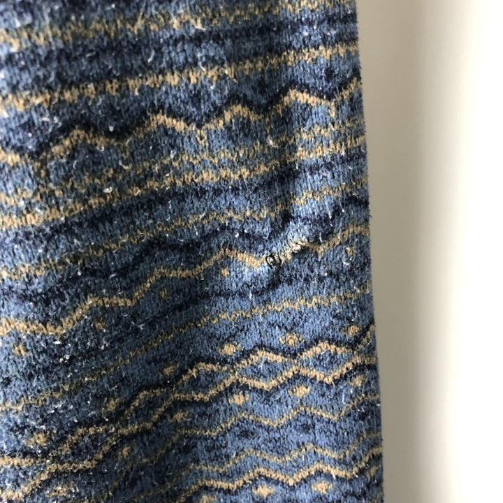 The North Face All-Over Print Reversible Fleece Full-Zip Hoodie, Men's Size L polyester navy blue type Vintage Second Hand