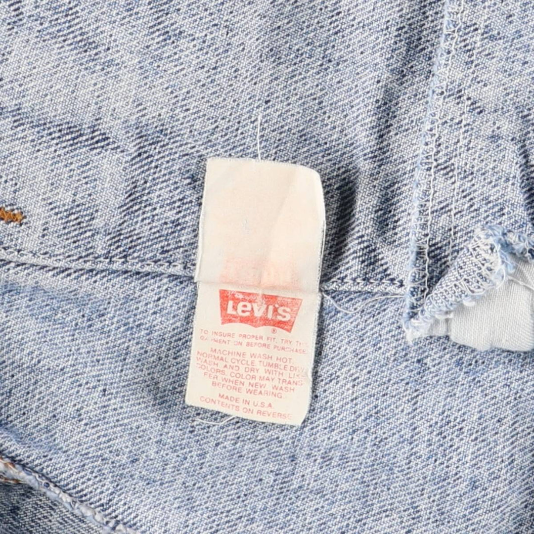 90'S Levi's 70507-4890 denim jacket, denim jacket, made in the USA, men's size L, vintage cotton blue type Vintage Second Hand