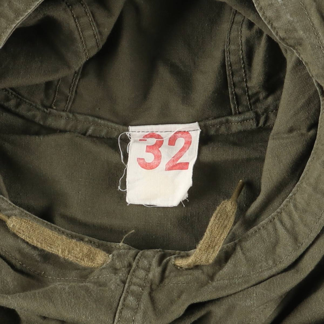 Vintage French Army Alpine Smock Military Smock Parka, Size 32 (Men's XL) unclear Khaki type Vintage Second Hand