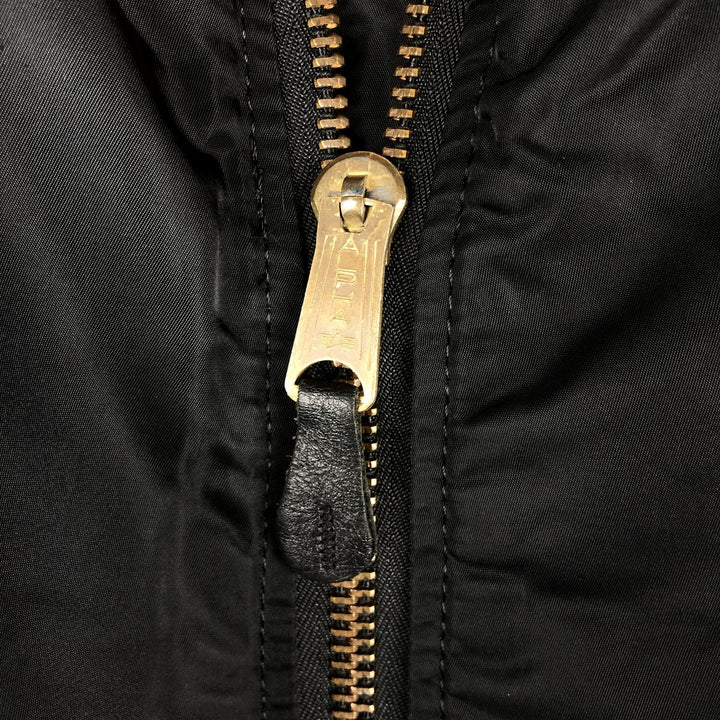 90'S civilian Alpha MA-1 style padded military flight jacket, made in the USA, men's size M, vintage Nylon black type Vintage Second Hand