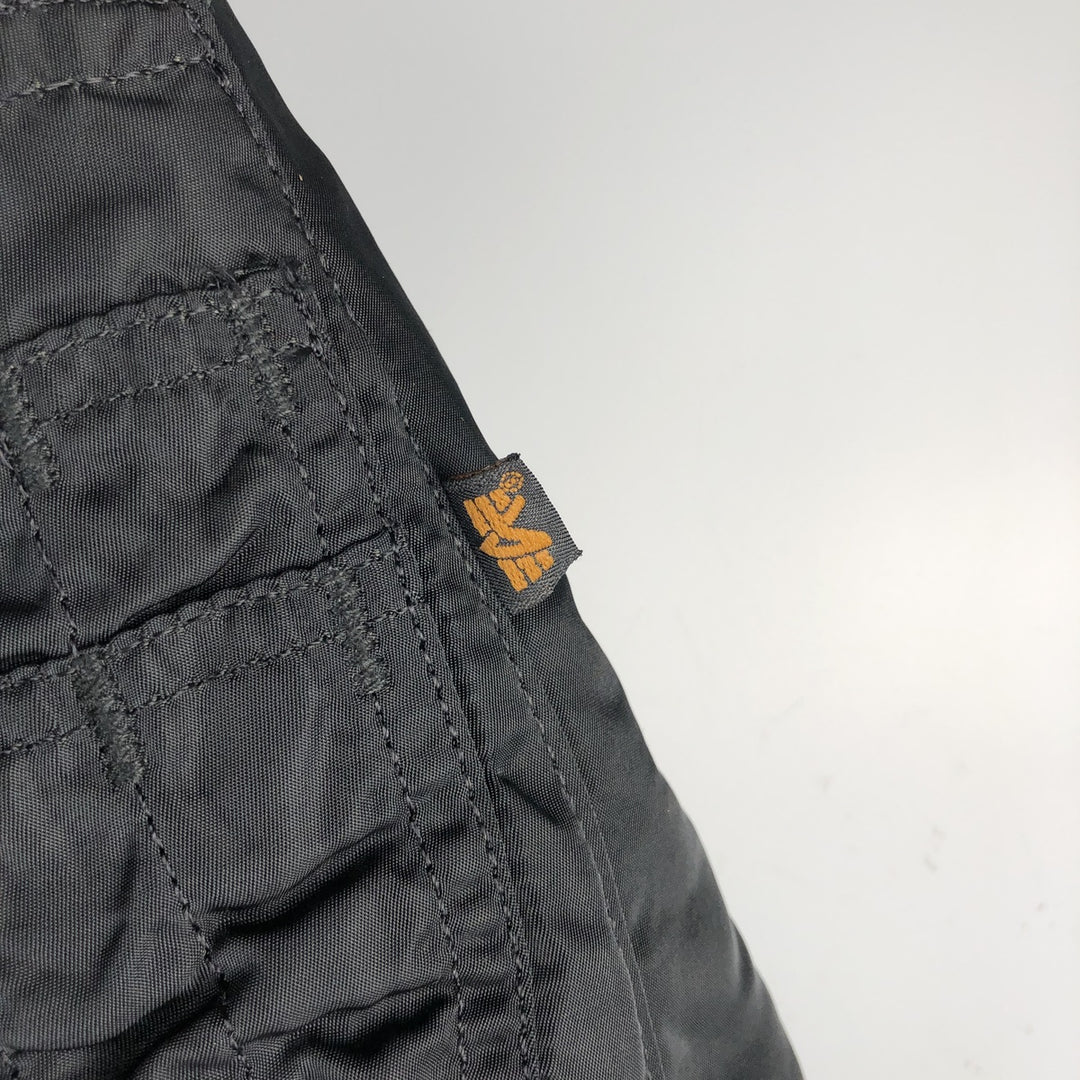 90'S civilian Alpha MA-1 style padded military flight jacket, made in the USA, men's size M, vintage Nylon black type Vintage Second Hand