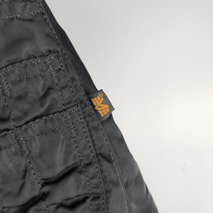 90'S civilian Alpha MA-1 style padded military flight jacket, made in the USA, men's size M, vintage Nylon black type Vintage Second Hand