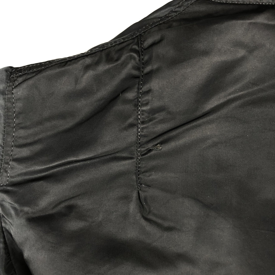 90'S civilian Alpha MA-1 style padded military flight jacket, made in the USA, men's size M, vintage Nylon black type Vintage Second Hand