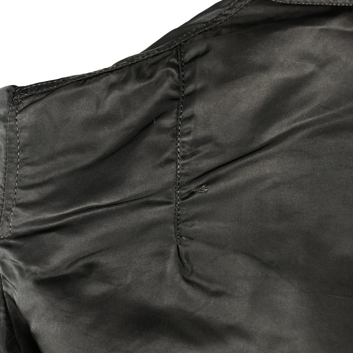 90'S civilian Alpha MA-1 style padded military flight jacket, made in the USA, men's size M, vintage Nylon black type Vintage Second Hand