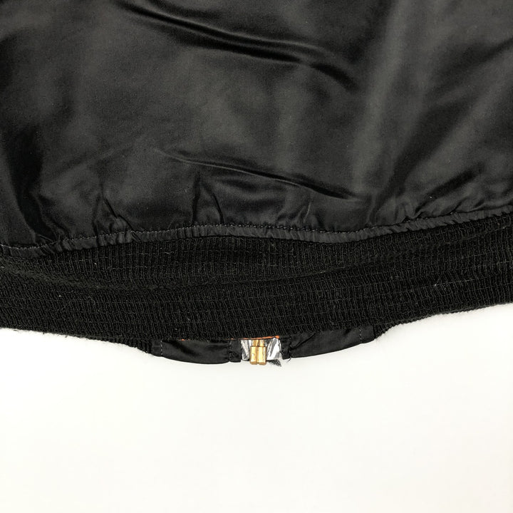 90'S civilian Alpha MA-1 style padded military flight jacket, made in the USA, men's size M, vintage Nylon black type Vintage Second Hand