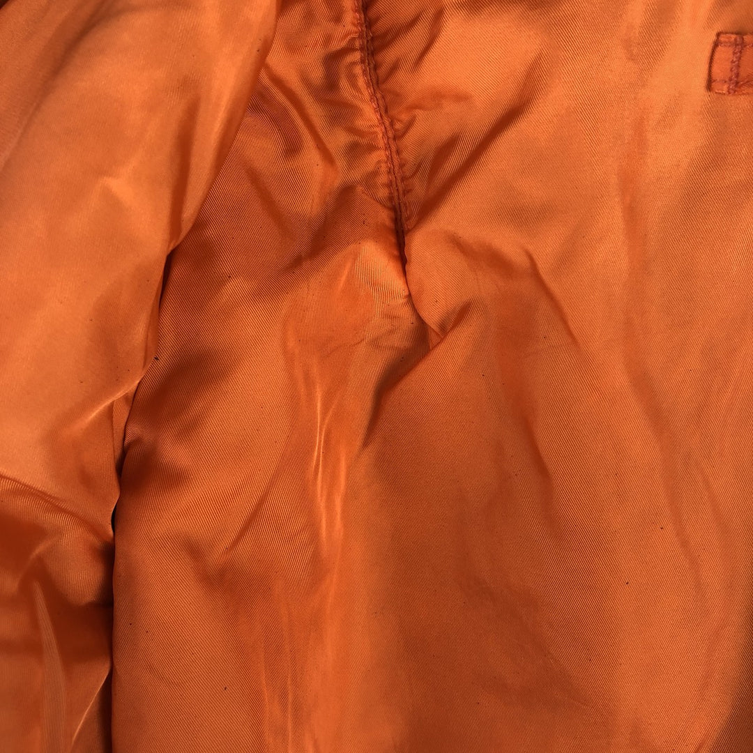 90'S civilian Alpha MA-1 style padded military flight jacket, made in the USA, men's size M, vintage Nylon black type Vintage Second Hand