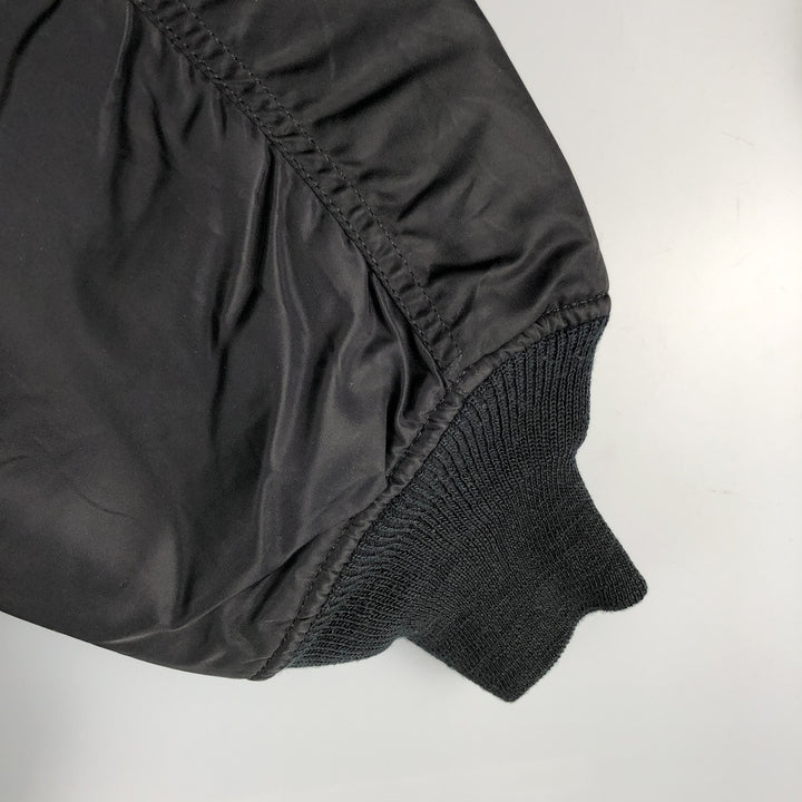 Alpha MA-1 style padded military flight jacket, size 3X-LARGE (equivalent to men's XXXL). Nylon black type Vintage Second Hand