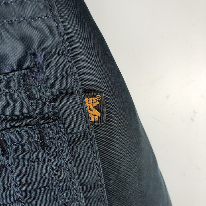 90'S civilian Alpha MA-1 style padded military flight jacket, made in the USA, men's size L, vintage Nylon navy blue type Vintage Second Hand