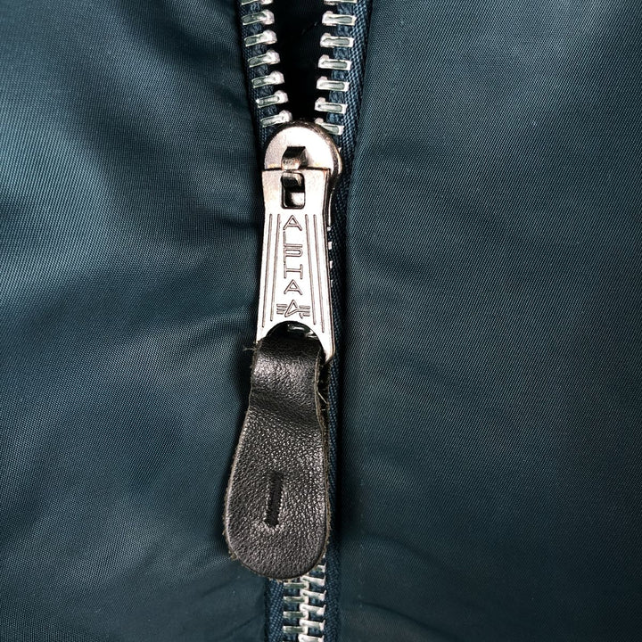 Civilian Alpha MA-1 type padded military flight jacket, men's XL size Nylon Khaki type Vintage Second Hand