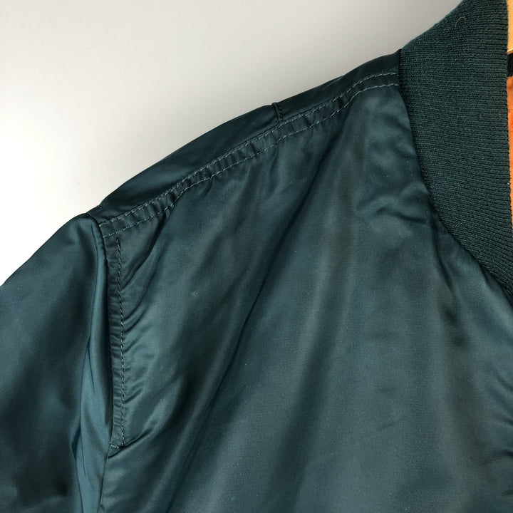 Civilian Alpha MA-1 type padded military flight jacket, men's XL size Nylon Khaki type Vintage Second Hand