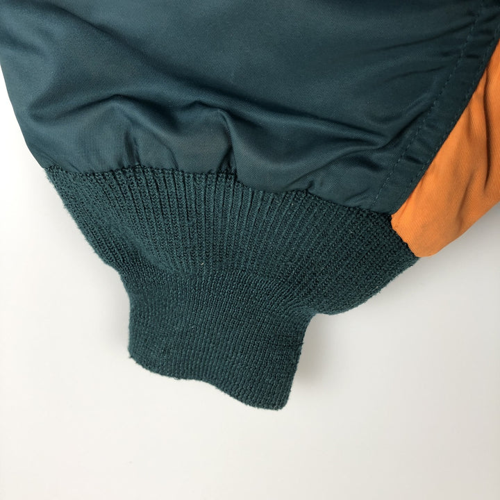 Civilian Alpha MA-1 type padded military flight jacket, men's XL size Nylon Khaki type Vintage Second Hand