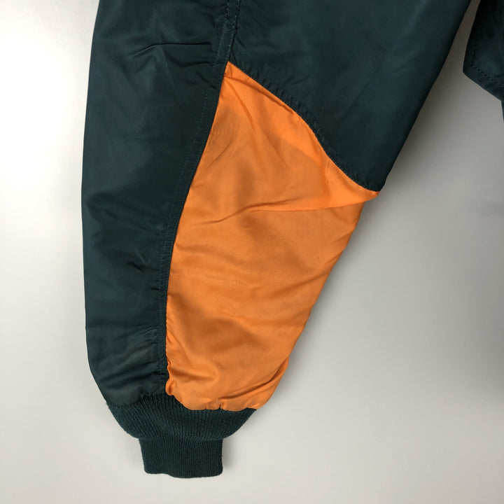 Civilian Alpha MA-1 type padded military flight jacket, men's XL size Nylon Khaki type Vintage Second Hand