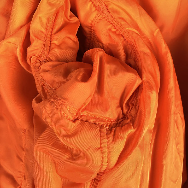 Civilian MA-1 style padded military flight jacket, made in the USA, men's size L Nylon black type Vintage Second Hand